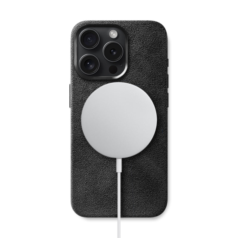 Alcantara iPhone Case Mobile Phone Cases Saguaro Black Alcantara iPhone 15 Pro