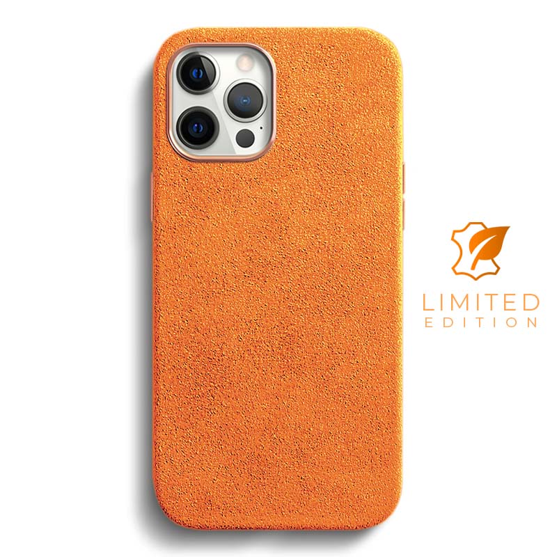 Alcantara iPhone Case (Clearance) Mobile iPhone Cases Saguaro Orange Alcantara iPhone 12 Pro Max