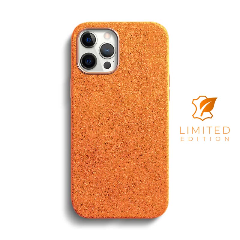 Alcantara iPhone Case (Clearance) Mobile iPhone Cases Saguaro Orange Alcantara iPhone 12/12 Pro