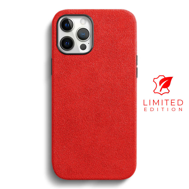 Alcantara iPhone Case (Clearance) Mobile iPhone Cases Saguaro Red Alcantara iPhone 12 Pro Max