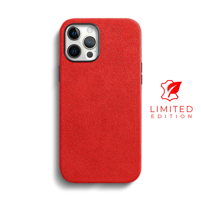 Alcantara iPhone Case (Clearance) Mobile iPhone Cases Saguaro Red Alcantara iPhone 12/12 Pro