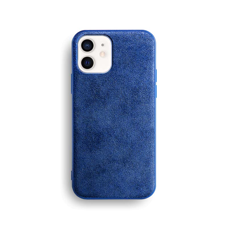 Alcantara iPhone Case (Max Protection) Mobile Phone Cases Atacazo Blue Alcantara 12 Mini