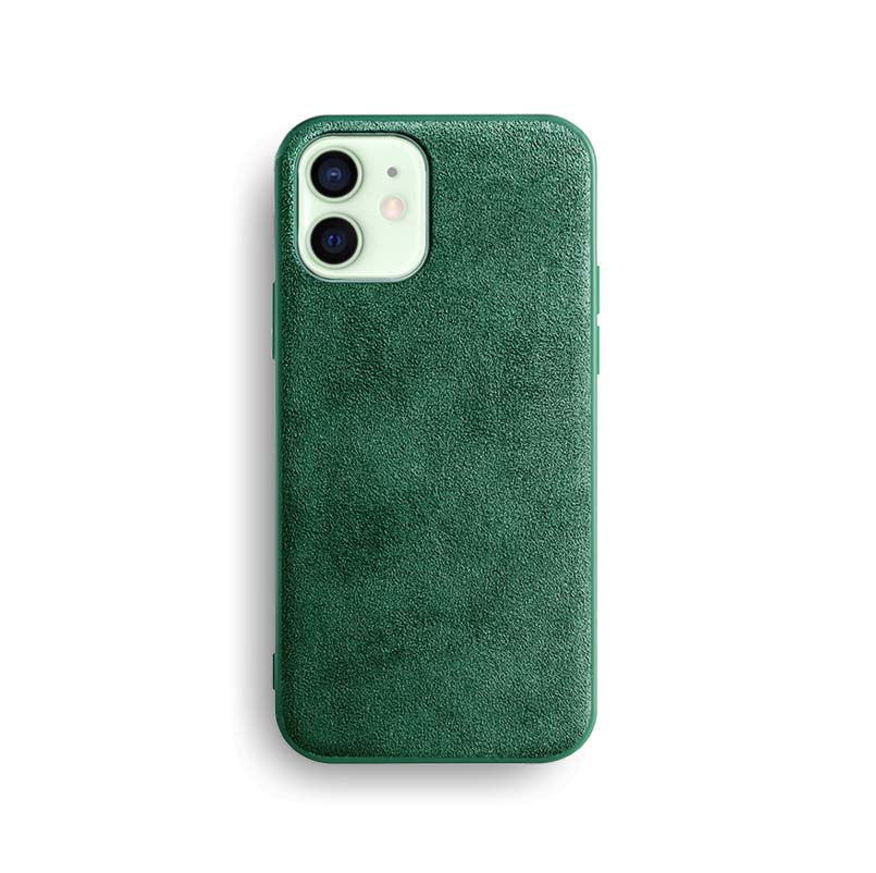 Alcantara iPhone Case (Max Protection) Mobile Phone Cases Atacazo Green Alcantara 12 Mini
