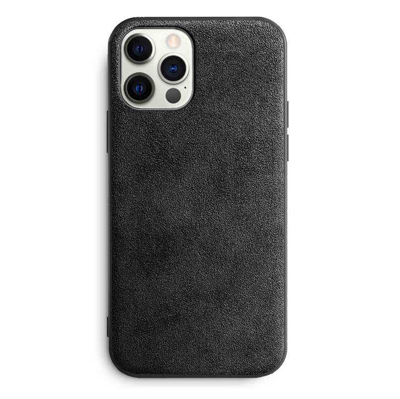 Alcantara iPhone Case (Max Protection) Mobile Phone Cases Atacazo Black Alcantara 12 Pro Max