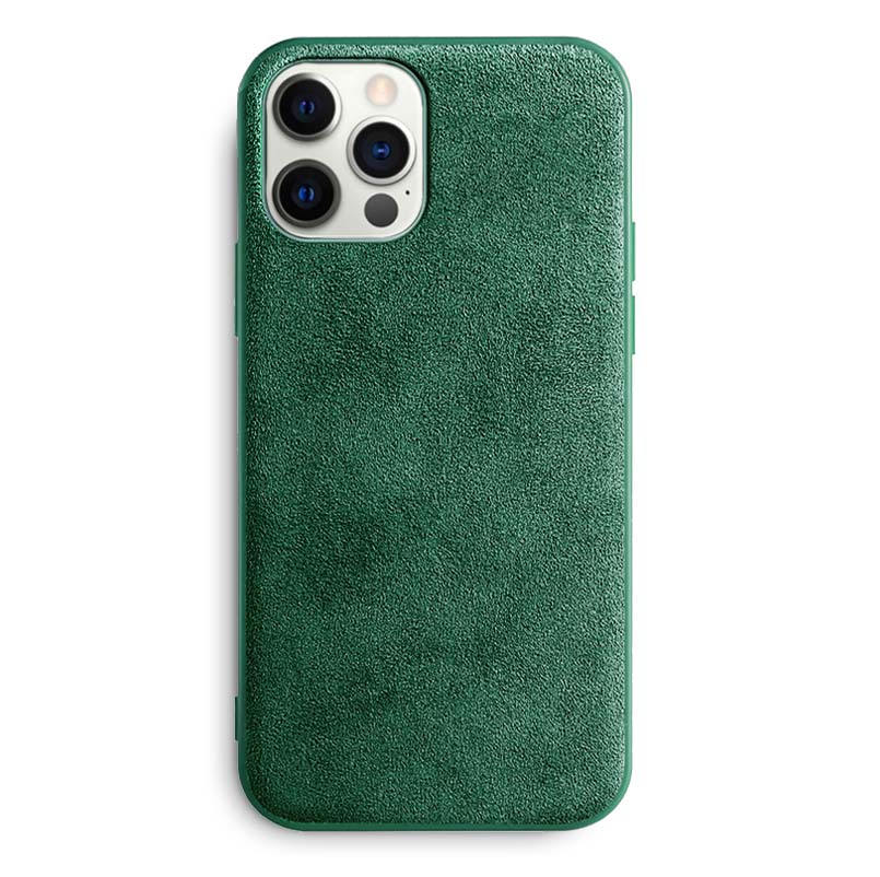 Alcantara iPhone Case (Max Protection) Mobile Phone Cases Atacazo Green Alcantara 12 Pro Max