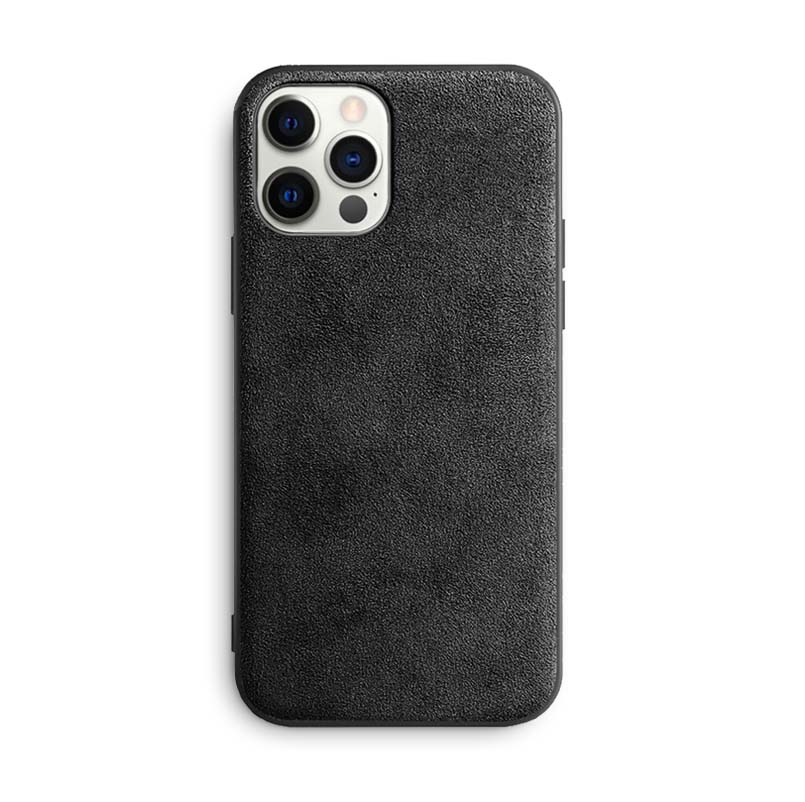 Alcantara iPhone Case (Max Protection) Mobile Phone Cases Atacazo Black Alcantara 12/12 Pro