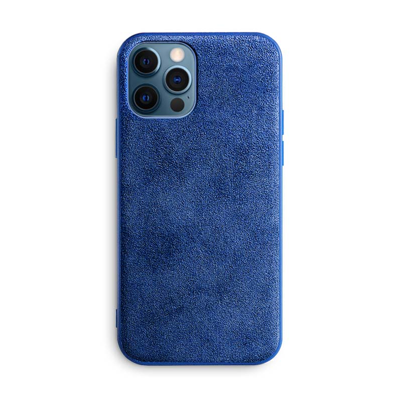 Alcantara iPhone Case (Max Protection) Mobile Phone Cases Atacazo Blue Alcantara 12/12 Pro
