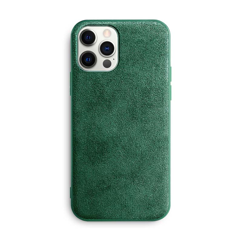 Alcantara iPhone Case (Max Protection) Mobile Phone Cases Atacazo Green Alcantara 12/12 Pro