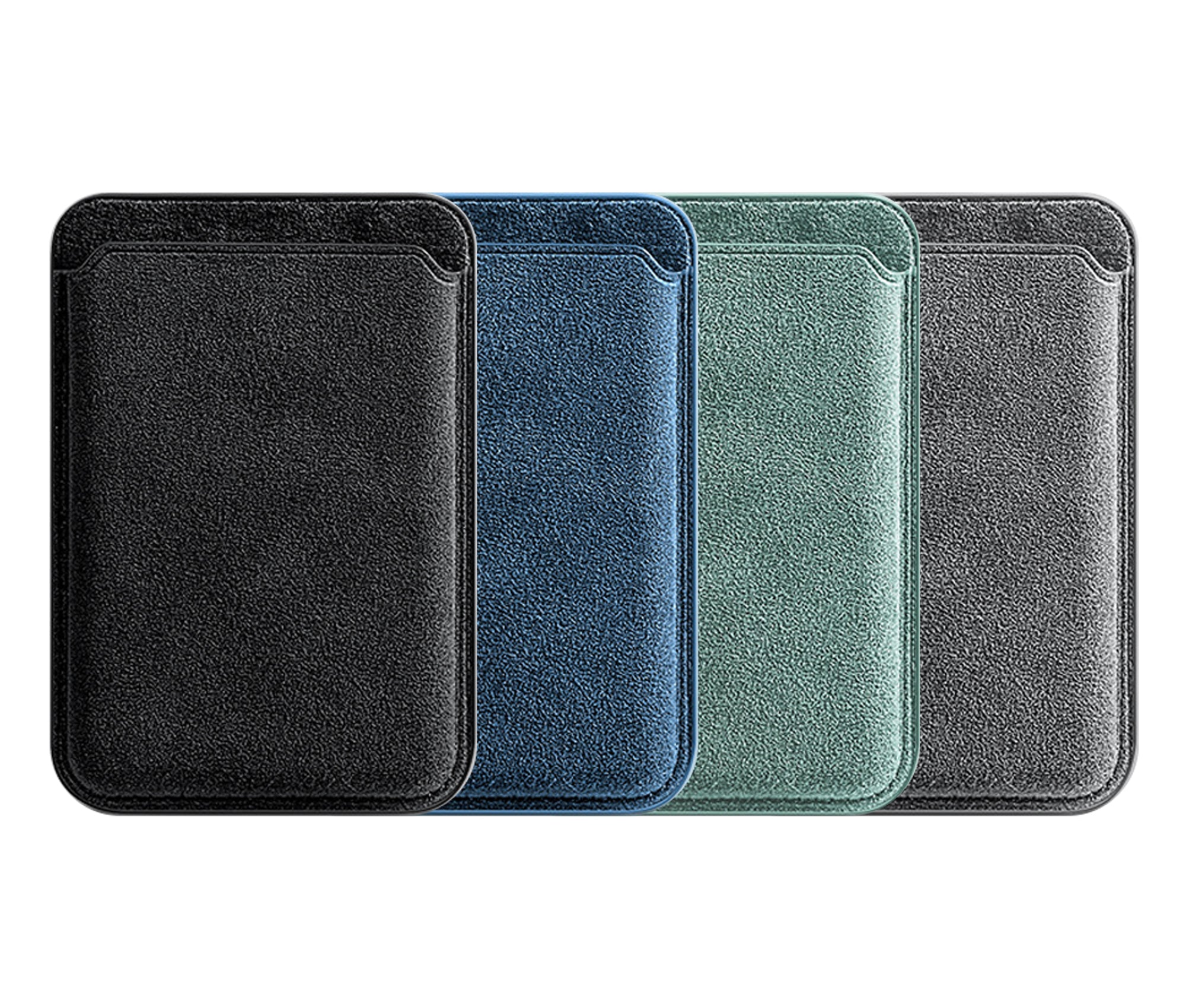 Komodoty Alcantara MagSafe Wallet Black Ocean Blue Mint Gray Together Desktop