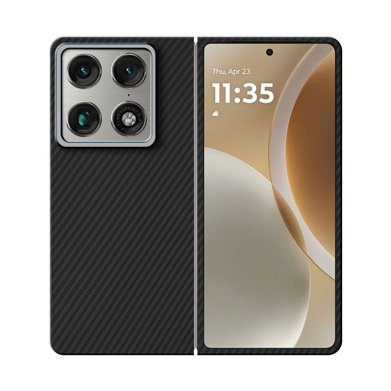 Aramid Fiber Motorola Razr Fold phone case in black