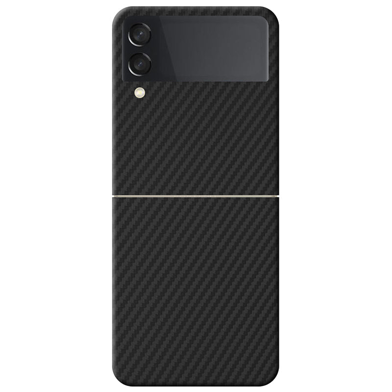 Aramid Fiber Samsung Case Mobile Phone Cases Volaris Black Aramid Fiber Z Flip 3 Open