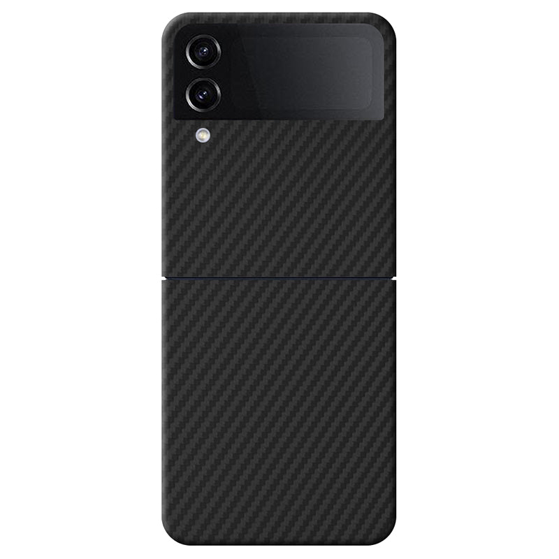 Aramid Fiber Samsung Case Mobile Phone Cases Volaris Black Aramid Fiber Z Flip 4 Open