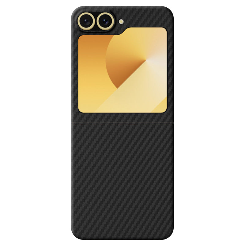 Aramid Fiber Samsung Case Mobile Phone Cases Volaris Black Aramid Fiber Z Flip6 (Pre-Order) Open