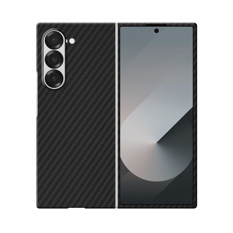 Aramid Fiber Samsung Case Mobile Phone Cases Volaris Black Aramid Fiber Z Fold6 (Pre-Order) Open