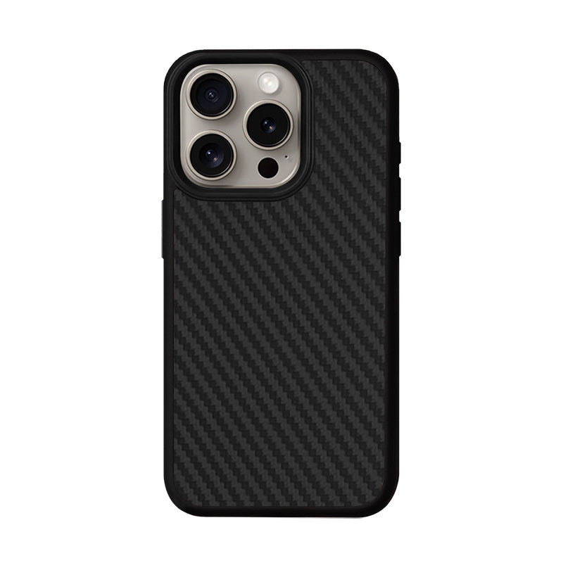 Max Protection iPhone Case Mobile Phone Cases Amazonia Black Aramid Fiber iPhone 15 Pro Without MagSafe
