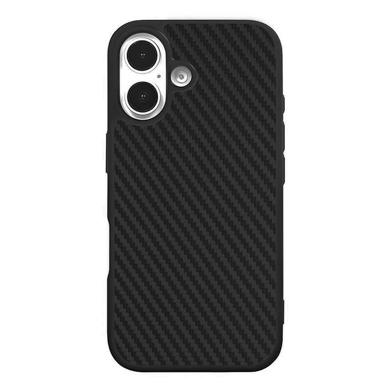 Max Protection iPhone Cases Mobile Phone Cases Amazonia Black Aramid Fiber iPhone 16 Plus (Pre-Order) Without MagSafe