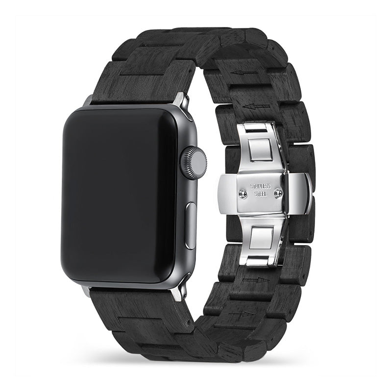 Wood Apple Watch Band Watch Bands Komodo Ebony Band 44mm / 45mm / 49mm 