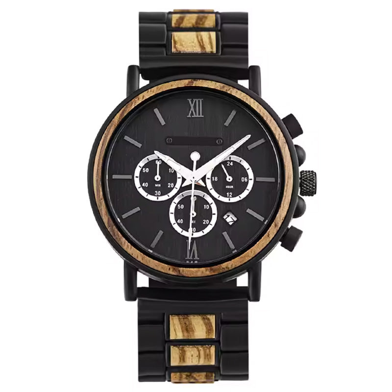 Wood Watch Krakatoa Black