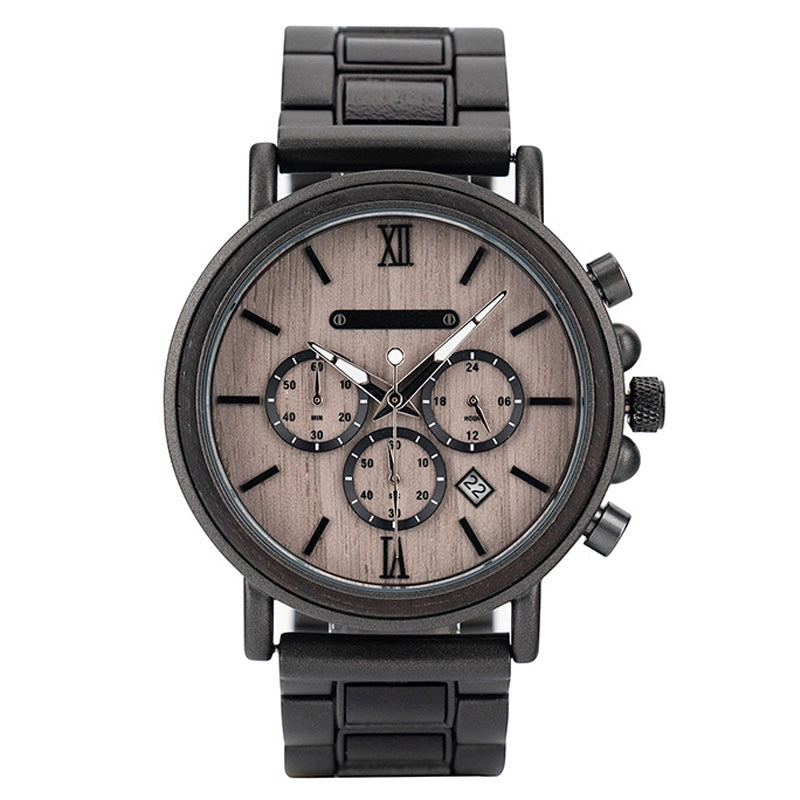 Wood Watch Krakatoa Graphite