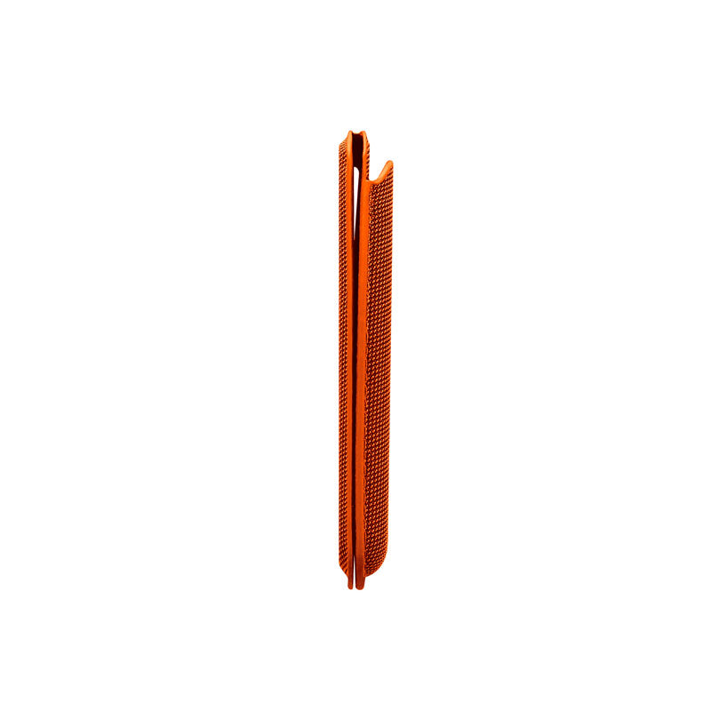 Woven Fabric MagSafe Wallet orange side profile on white background