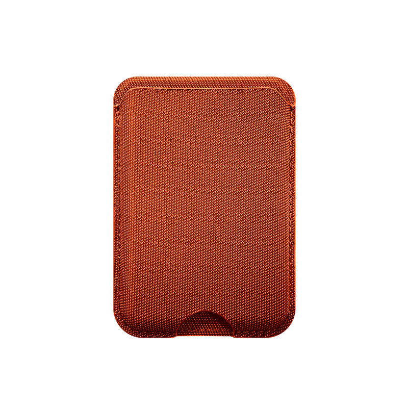 Woven Fabric MagSafe Wallet orange on white background