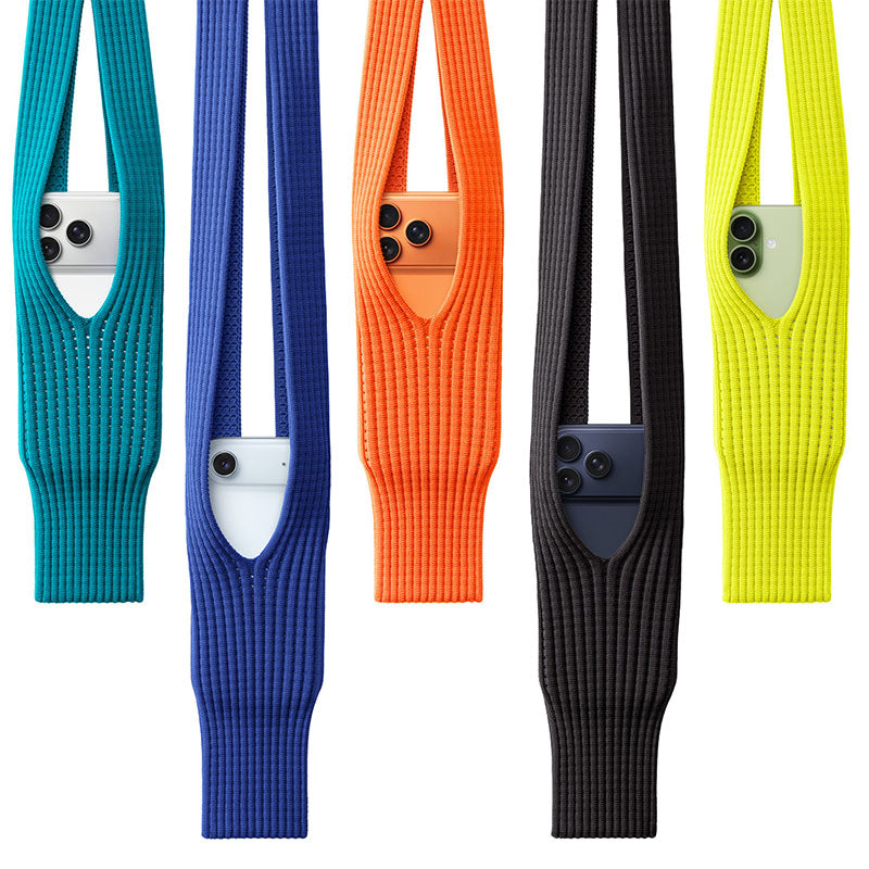 Knitted iPhone Pocket Sock – Compact Sleeve with Sling for Daily Carry