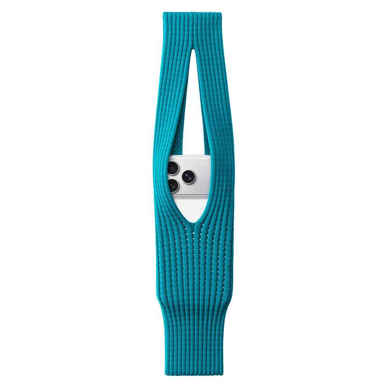 Komodoty-iPhone-Sock-Pocket-Teal with White iPhone 17 Pro