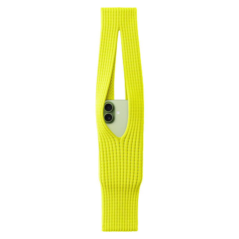 Komodoty-iPhone-Sock-Pocket-Yellow with  light green iPhone 17 Air