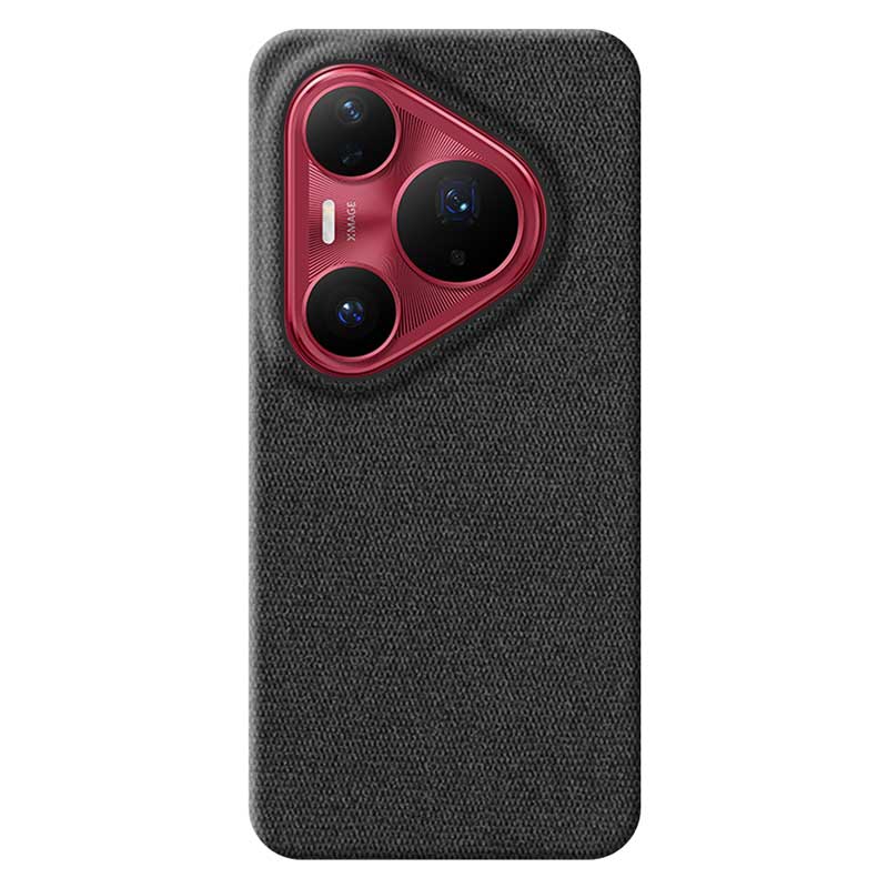 Black textured Huawei Pura 80 Pro phone case on a white background