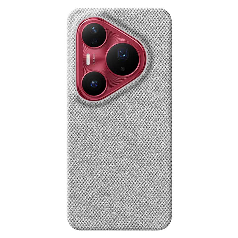 Light Gray textured Huawei Pura 80 Pro phone case on a white background