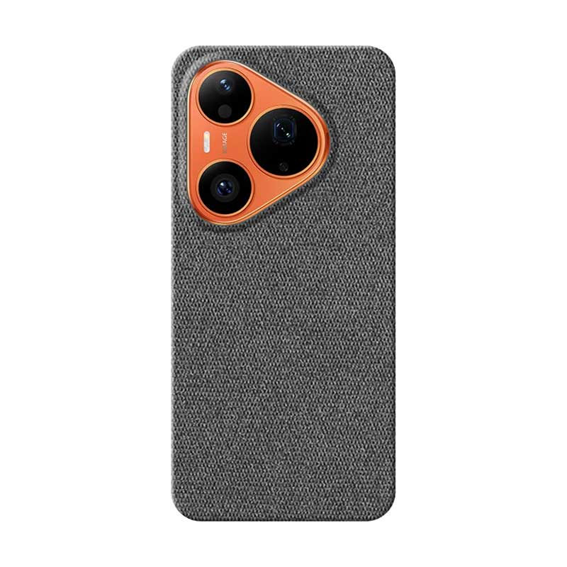 Dark grey textured fabric Huawei Pura 90s Pro phone case on a white background
