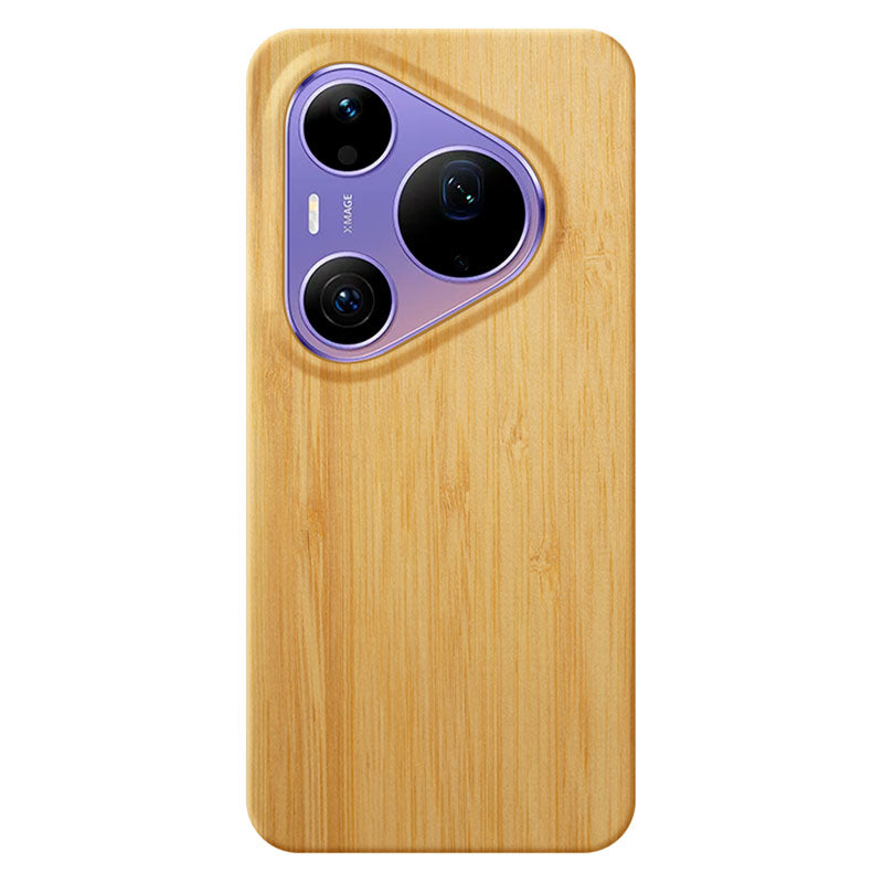 Komodoty Huawei Pura 90s Pro Max slim wood phone case bamboo texture on a white background