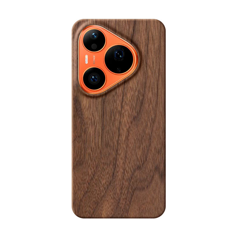 Komodoty Huawei Pura 90s Pro slim wood phone case in walnut on a white background