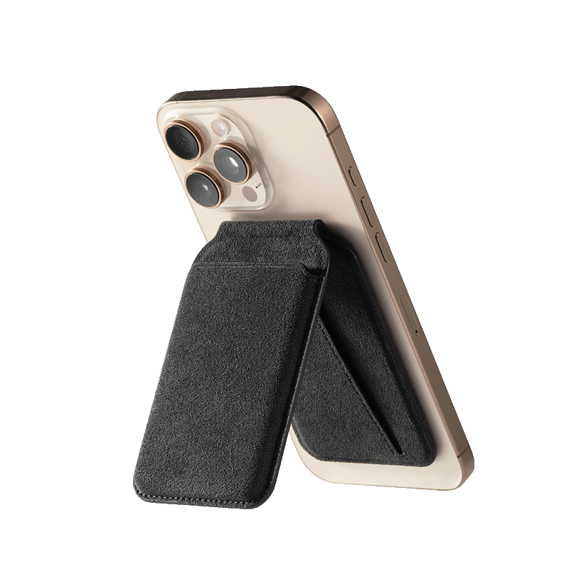 Alcantara MagSafe Wallet Stand