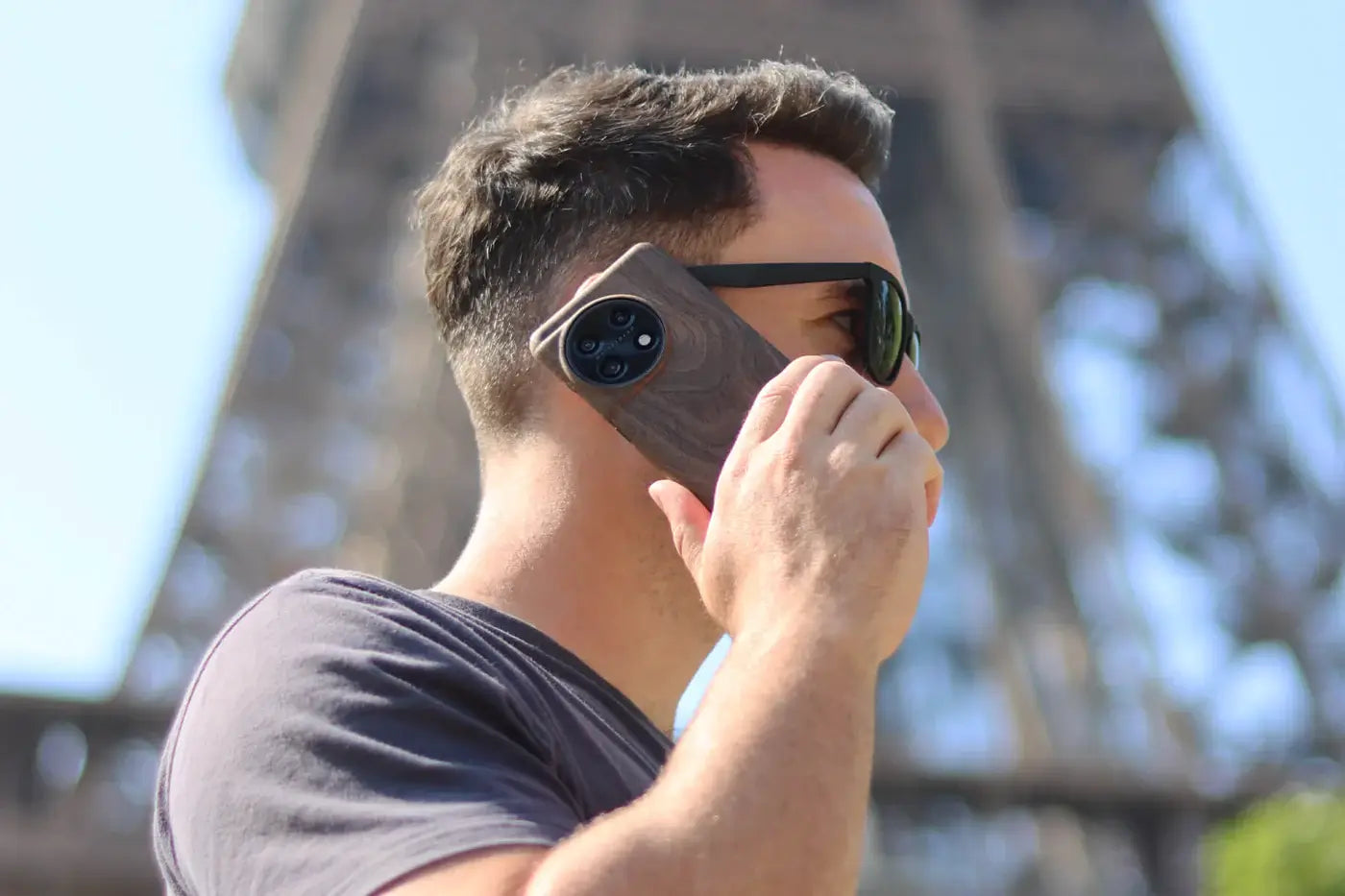 Komodoty OnePlus 11 Wood Phone Case Walnut Paris Banner
