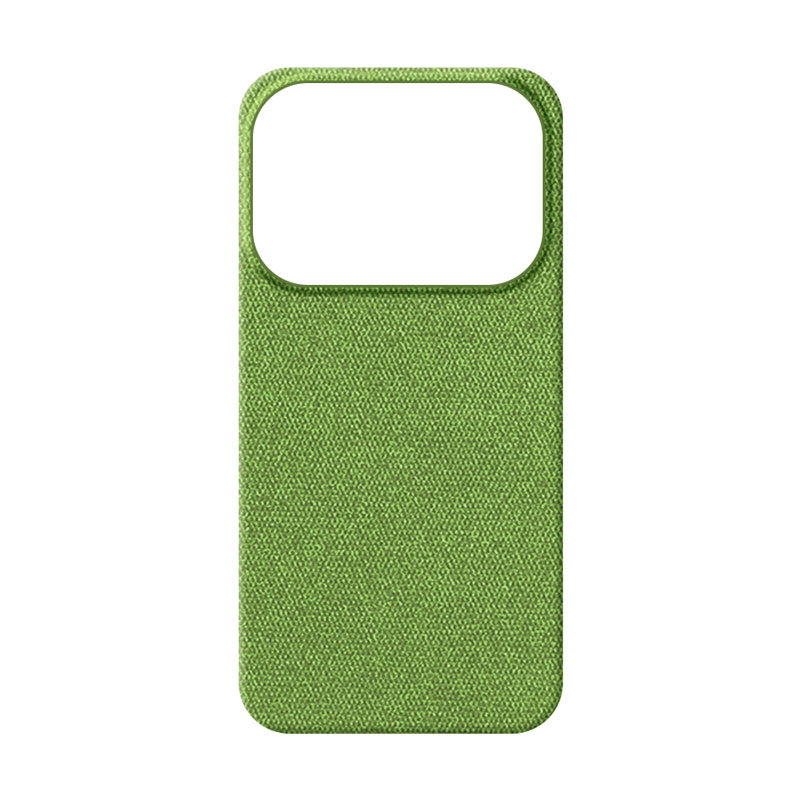 Oppo Find X10 fabric phone case in green on white background