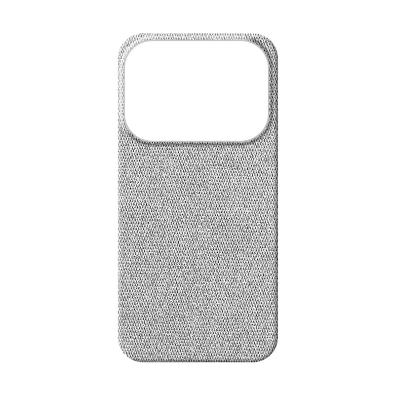 Oppo Find X10 fabric phone case in light grey on white background