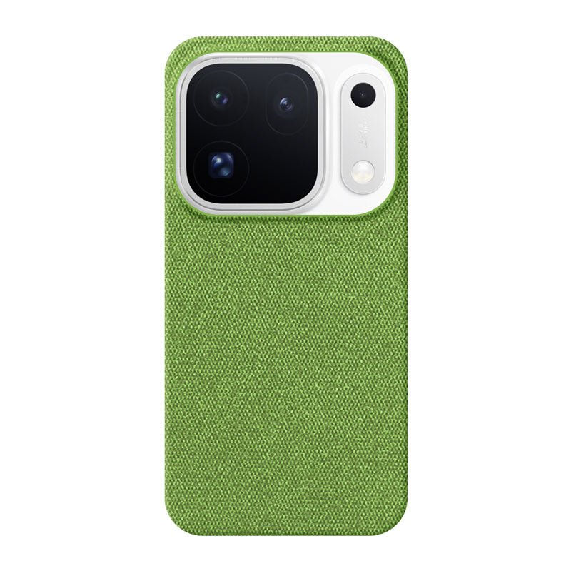 Oppo Find X10 Pro Max fabric phone case in green on white background