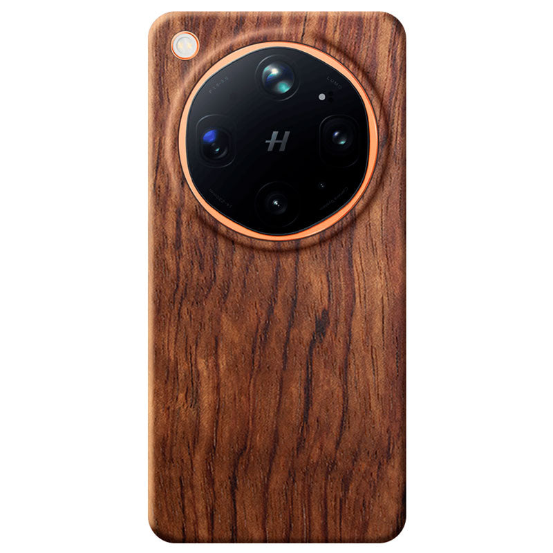 Oppo Find X9 Ultra wooden phone case in rosewood against a white background