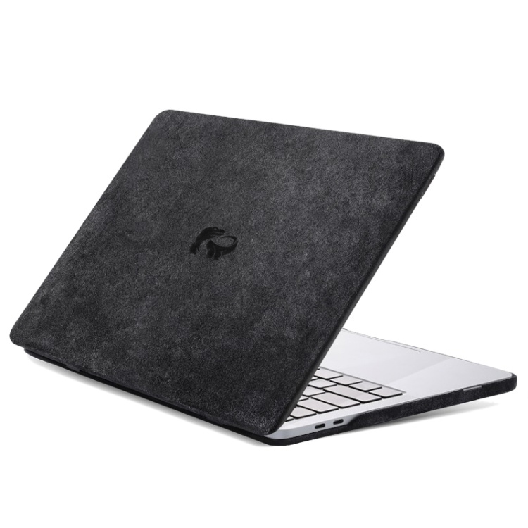 Alcantara MacBook Case MacBook Cover Saguaro Black Alcantara MacBook Pro 16" (2023) With Komodo Dragon