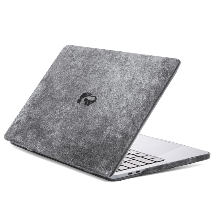 Alcantara MacBook Case MacBook Cover Saguaro Grey Alcantara MacBook Pro 16" (2023) With Komodo Dragon
