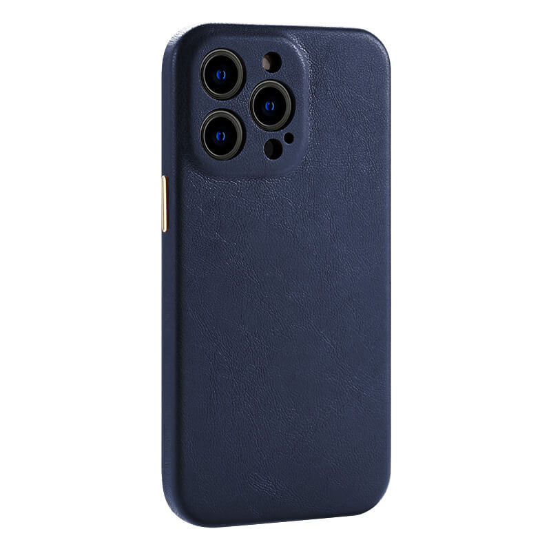 Eco-Leather iPhone Case  Blanc iPhone 14 Pro Max Blue Eco-Leather 