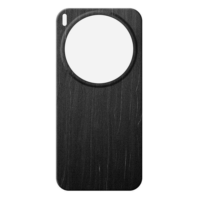 Vivo X300 Ultra wooden phone case in charcoal black against a white background