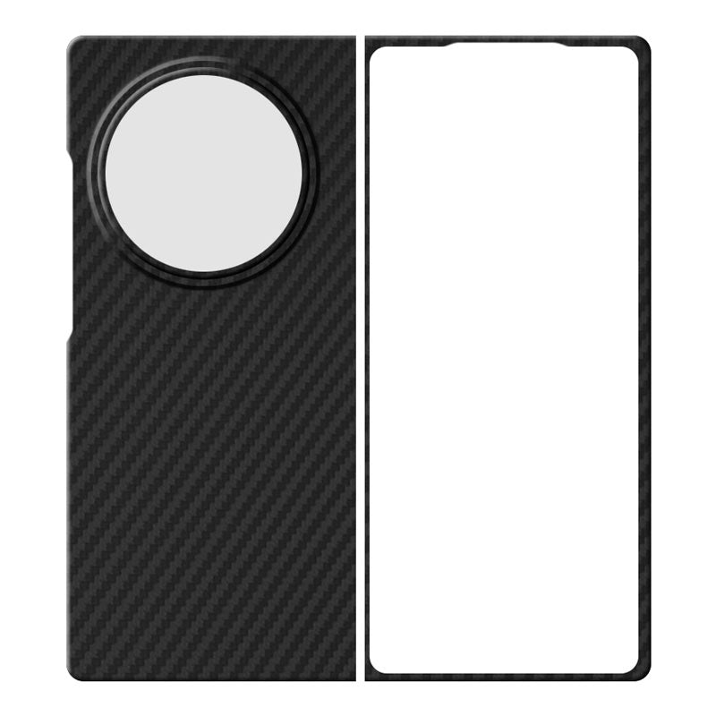 Vivo X Fold3 Pro black aramid fiber phone case on white background