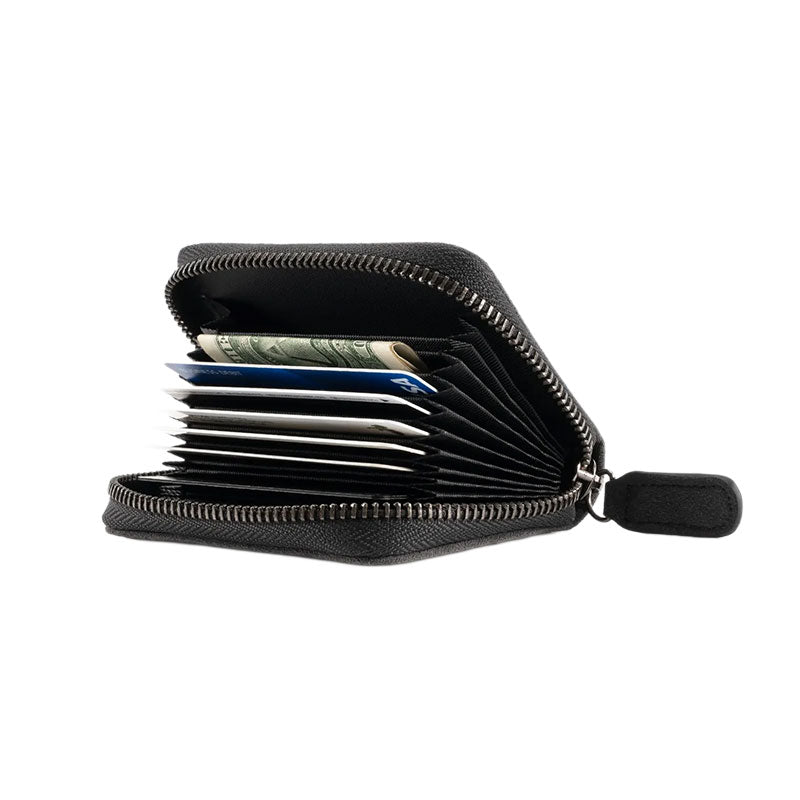 Alcantara Zipper Wallet