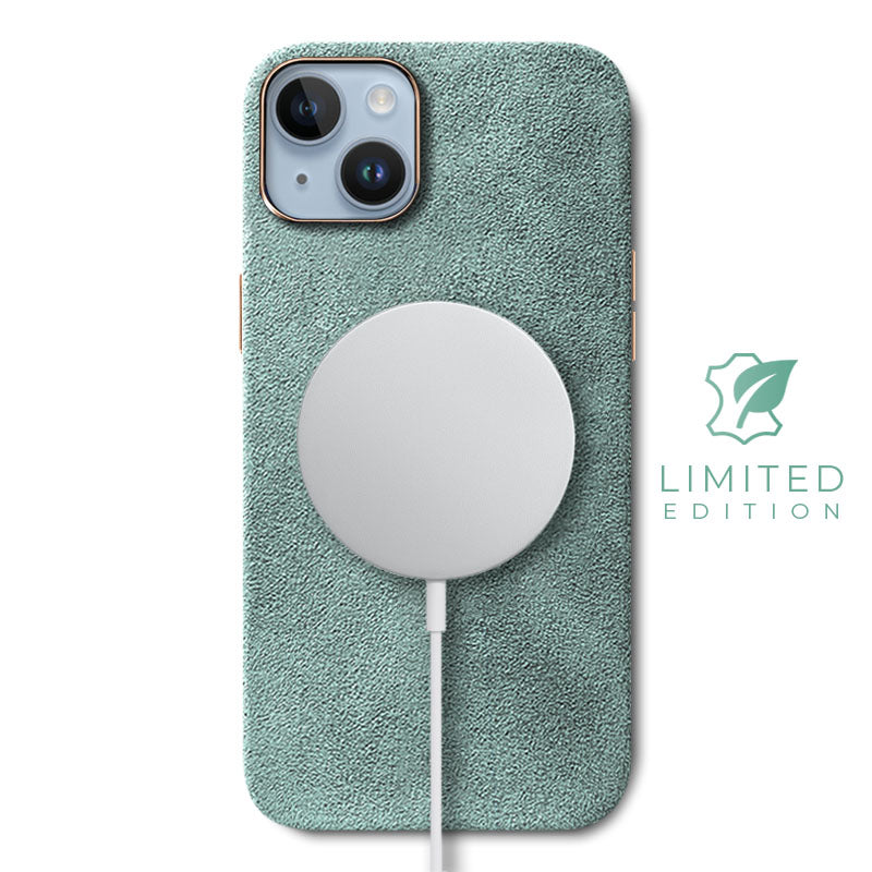 Alcantara iPhone Case (Limited Edition Mint) Mobile iPhone Cases Saguaro iPhone 14 Plus (Sign Up) Mint Alcantara 