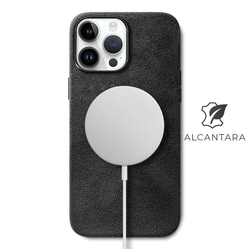 Alcantara iPhone Case Mobile Phone Cases Saguaro iphone 14 pro max case Black Alcantara 