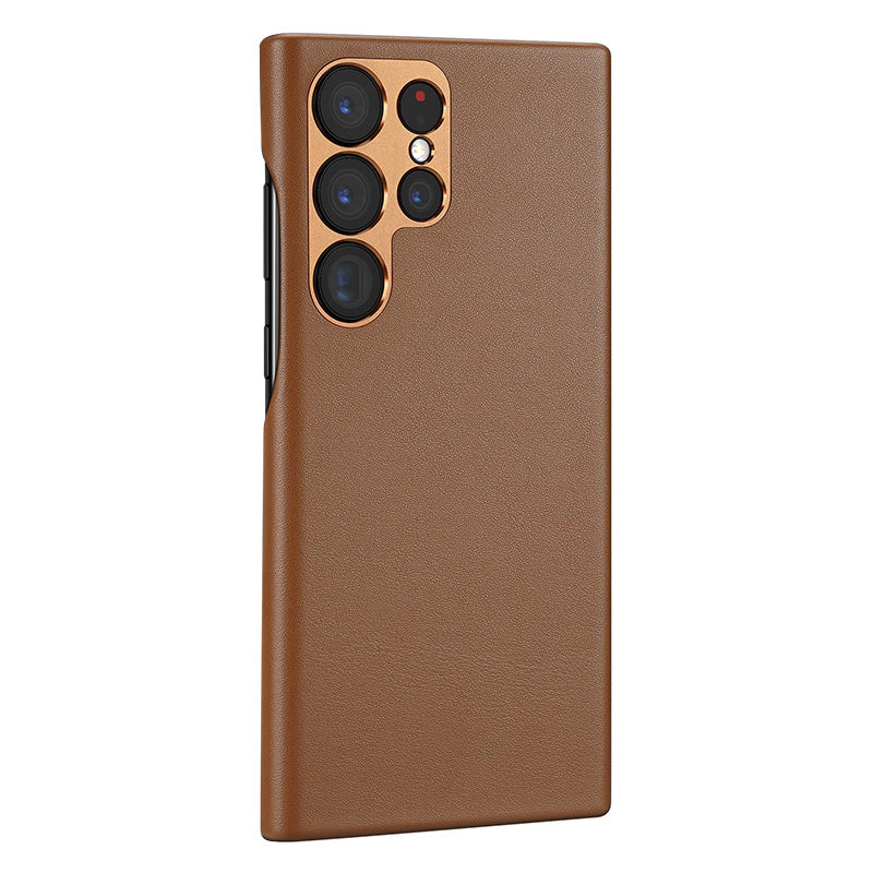 Eco-Leather Samsung Case  Blanc S23 Ultra Brown Eco-Leather 