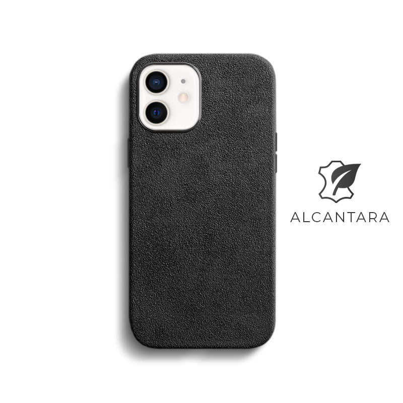 Alcantara iPhone Case Mobile Phone Cases Saguaro iPhone 12 Mini (No MagSafe) Black Alcantara 