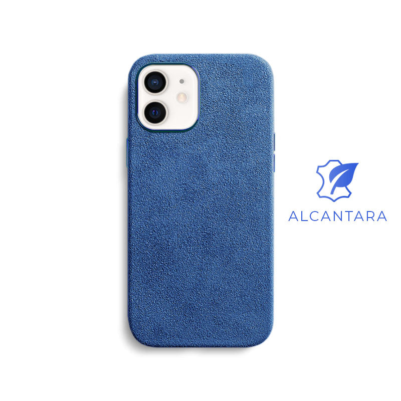 Alcantara iPhone Case Mobile Phone Cases Saguaro iPhone 12 Mini (No MagSafe) Blue Alcantara 